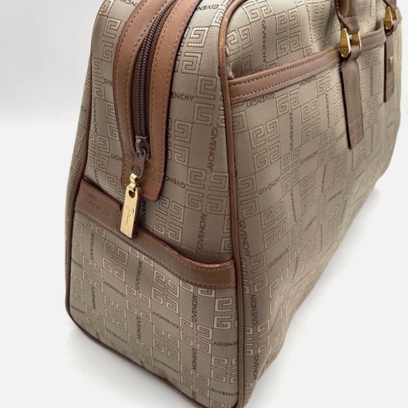 Givenchy Monogrammed Canvas Leather Trim Travel Bag - Picture 8 of 12
